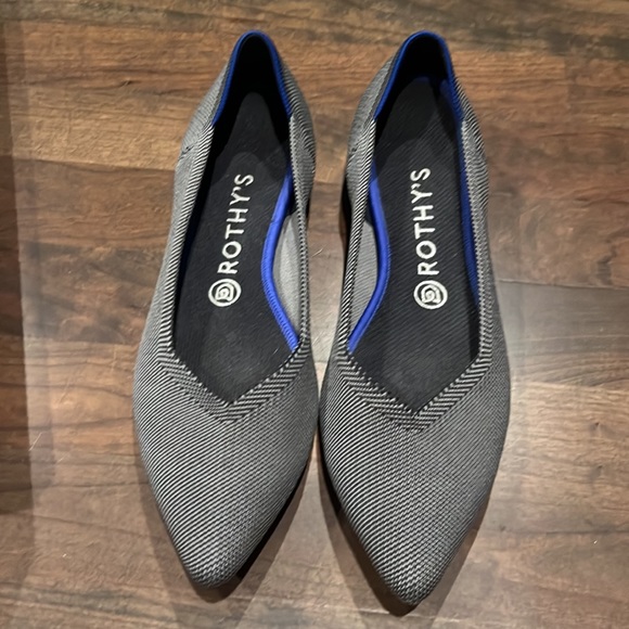 Rothy's the point cloud grey birdseye, worn once box included - Picture 3 of 4